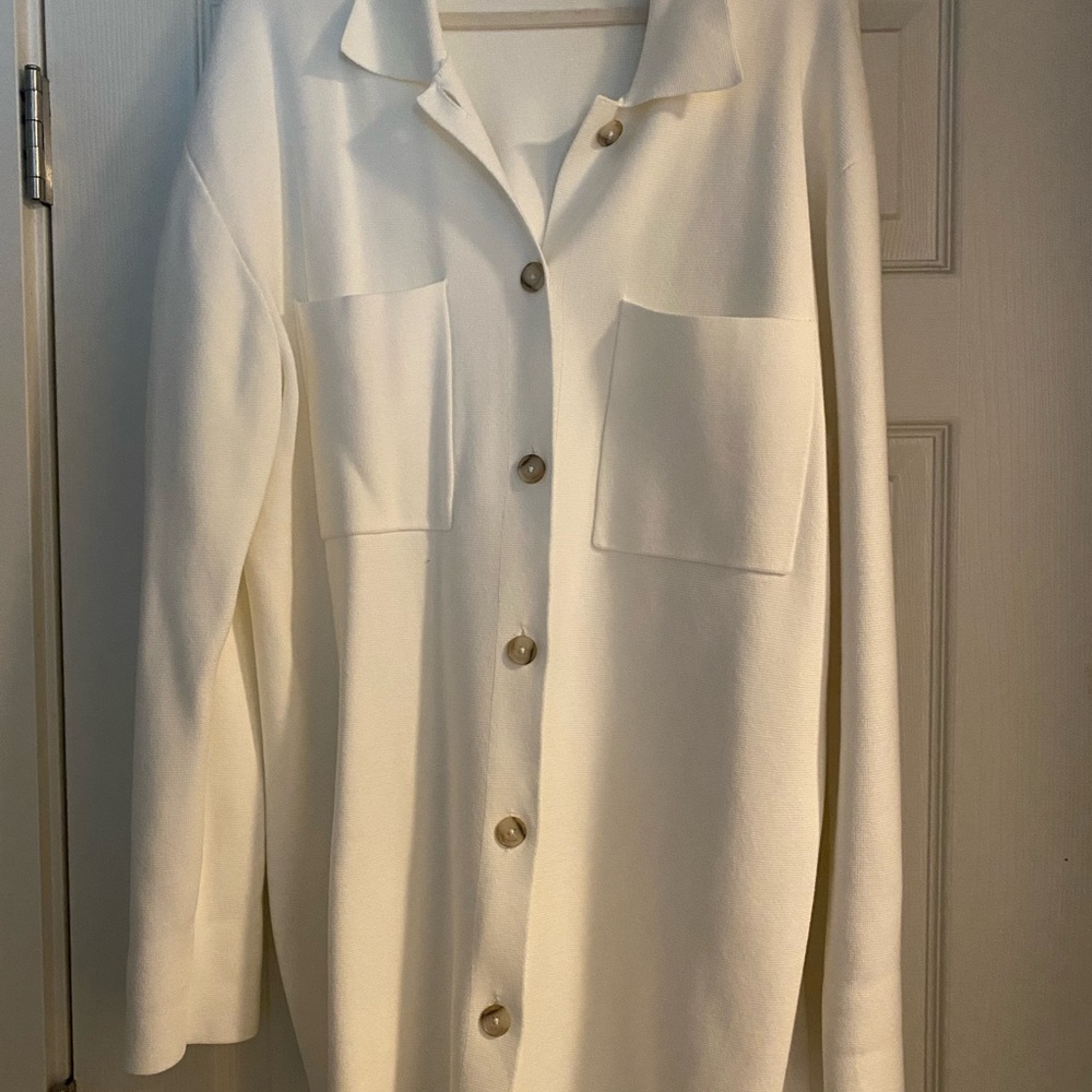 Elegant White Button-Up Shirt